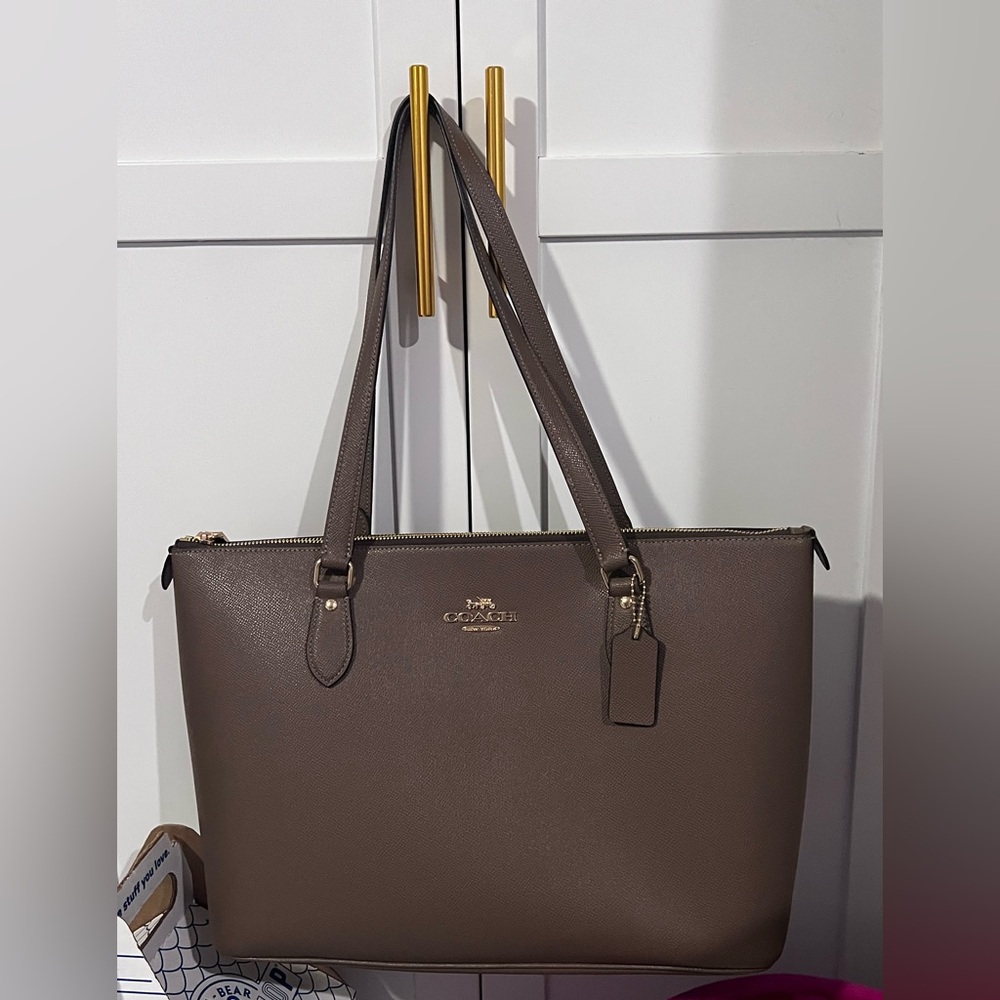 Coach Brown Leather Structured Tote